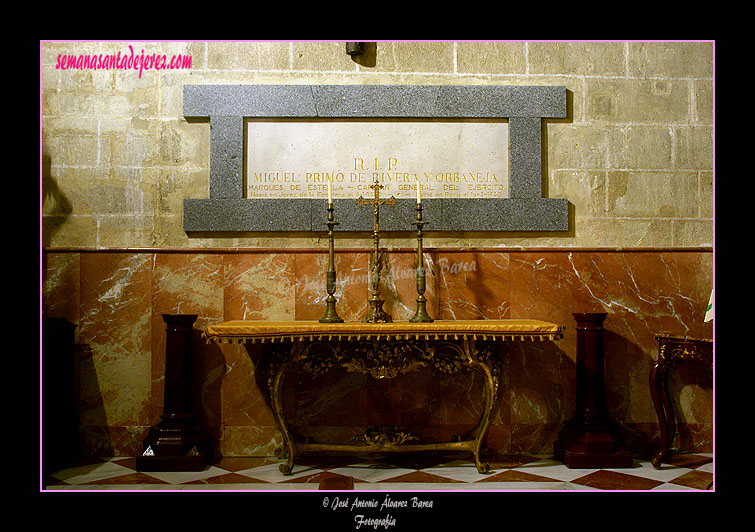 Enterramiento del General Primo de Rivera (Capilla del Transporte) (Basílica de Nuestra Señora de la Merced Coronada)