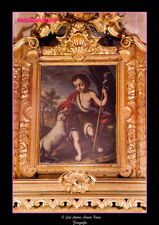 Pintura de Niño Jesús con oveja (Capilla de San José de la Basílica de Nuestra Señora de la Merced Coronada)
