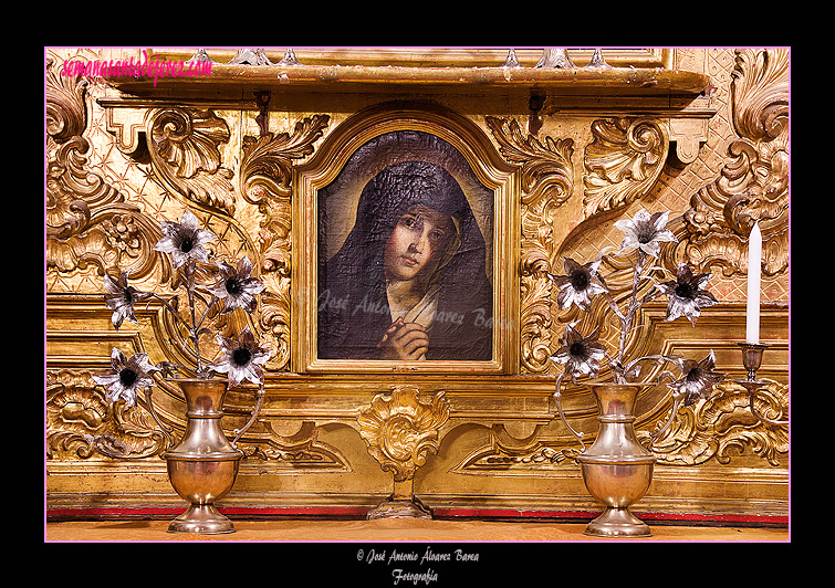 Pintura de Dolorosa (Capilla de San José de la Basílica de Nuestra Señora de la Merced Coronada)