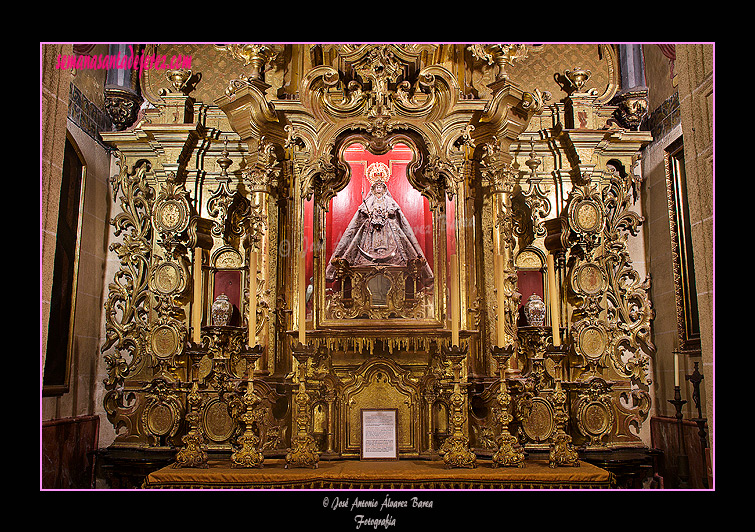 Detalle del Retablo de la Virgen Chiquita de la Merced (Basílica de Nuestra Señora de la Merced Coronada)