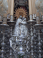 Virgen de los Desamparados: Imagen Venera del paso de palio de María Santísima de la Paz en su Mayor Aflicción