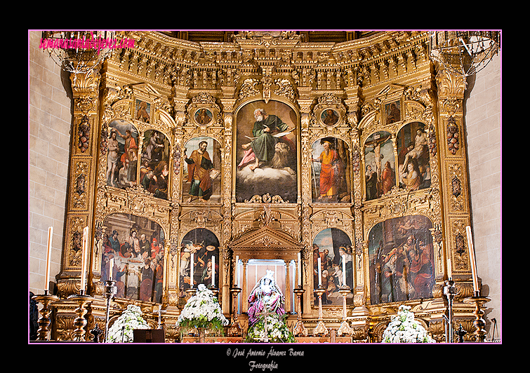 Cuerpo del Retablo del Altar Mayor de la Iglesia Parroquial de San Marcos