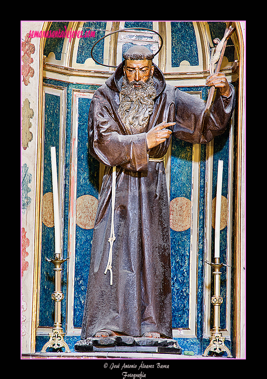 Beato Diego José de Cádiz (Retablo de San Juan Nepomuceno - Santa Iglesia Catedral). Obra en terracota de Antonio Susillo (siglo XIX)
