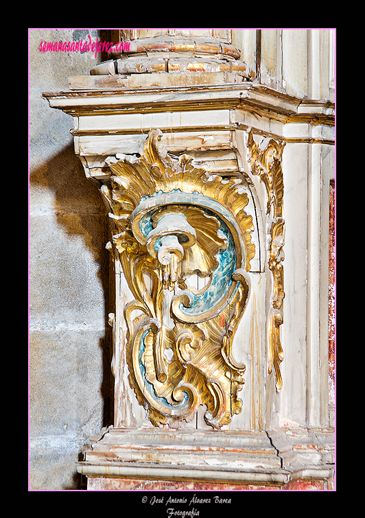 Detalle de la decoración del Retablo de San Juan Nepomuceno (Santa Iglesia Catedral)