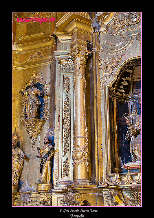 Una de las columnas del Retablo de San Pedro (Santa Iglesia Catedral)