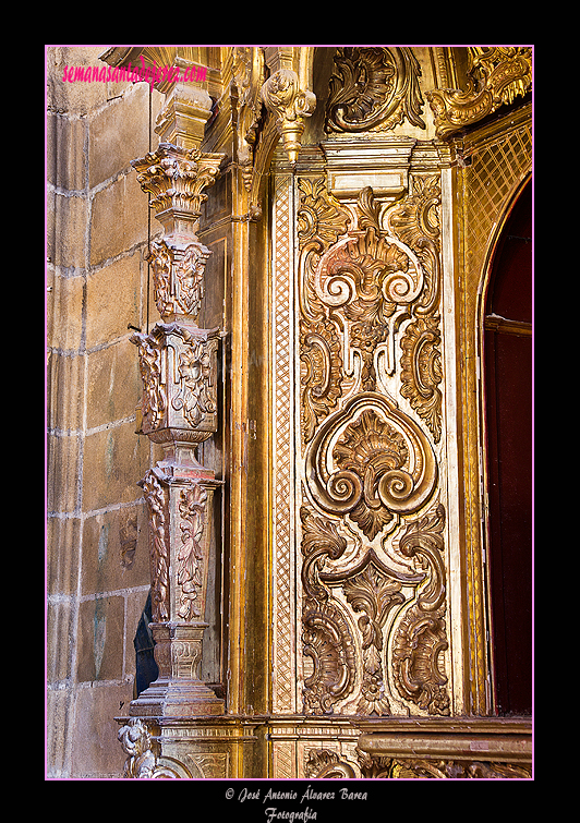 Detalle de la decoración del Retablo de San José, actualmente de Nuestra Señora del Socorro (Santa Iglesia Catedral)