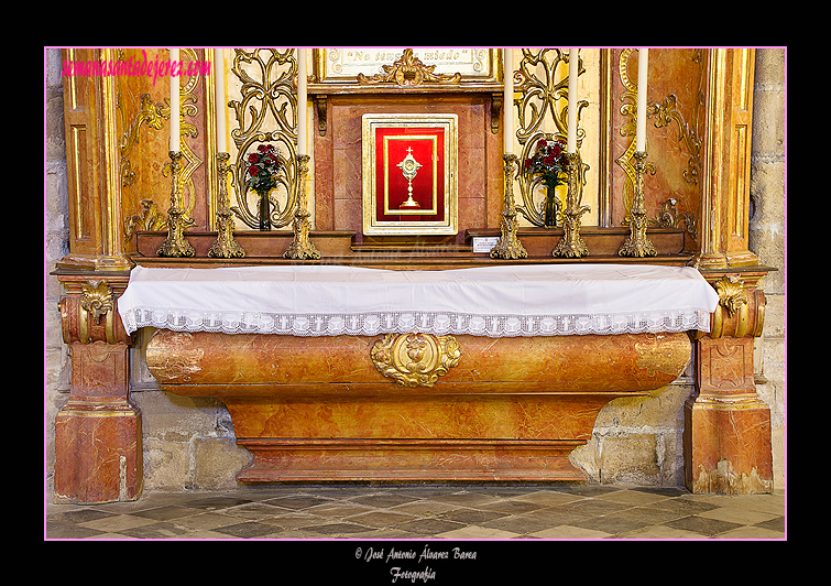 Mesa del retablo de Santa Teresa de Jesús, actualmente del Beato Juan Pablo II (Santa Iglesia Catedral)