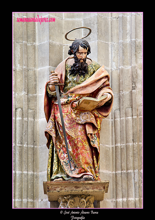 San Pablo - José de Arce - Siglo XVII (Santa Iglesia Catedral) (Talla de madera tallada y policromada, procedente de la Cartuja de Jerez)