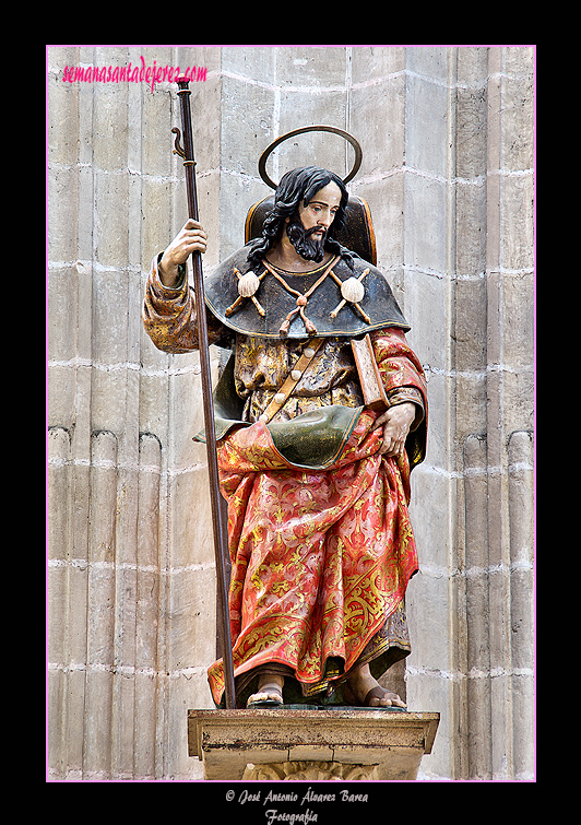 Santiago el Mayor - José de Arce - Siglo XVII (Santa Iglesia Catedral) (Talla de madera tallada y policromada, procedente de la Cartuja de Jerez)