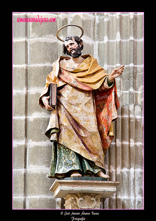 San Mateo - José de Arce - Siglo XVII (Santa Iglesia Catedral) (Talla de madera tallada y policromada, procedente de la Cartuja de Jerez)
