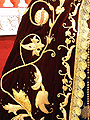 Detalle de bordados del manto de camarin de Nuestra Señora del Socorro