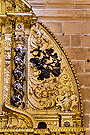 Detalle del ático del Retablo de la Inmaculada del Voto, hoy de San Juan Grande (Santa Iglesia Catedral)