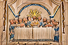 Relieve dela Santa Cena en el ático del Retablo de San Juan Nepomuceno (Santa Iglesia Catedral)