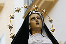 Aureola de salida de oro con 12 estrellas de Nuestra Señora de Amor y Sacrificio