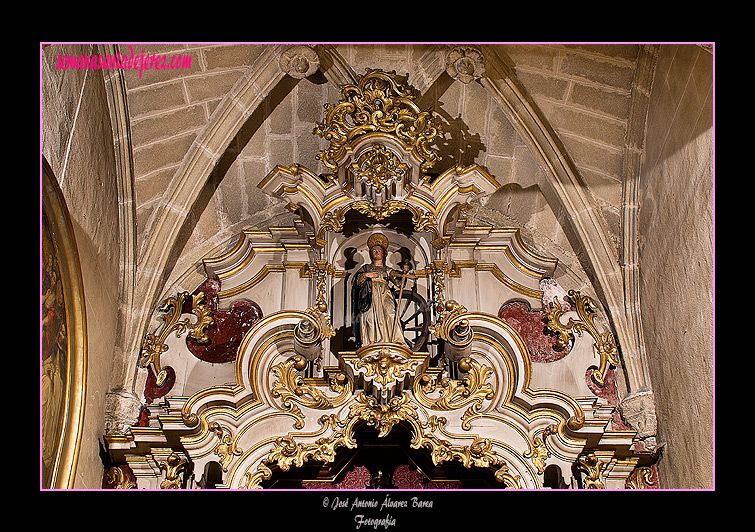 Ático del retablo del Cristo de la Salud (Iglesia Conventual Dominica de Santo Domingo)