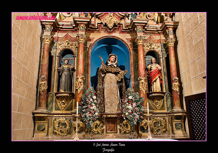 Cuerpo principal del retablo de Santo Tomás de Aquino (Iglesia Conventual Dominica de Santo Domingo)