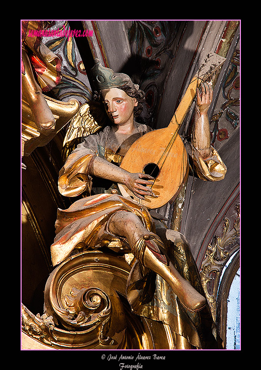 Ángel músico (Retablo de la Virgen de Consolación - Iglesia Conventual Dominica de Santo Domingo)