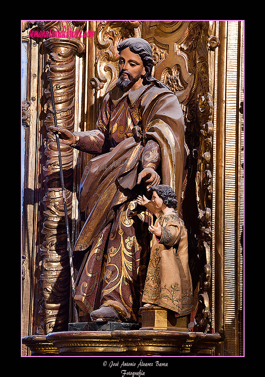 San José y el Niño Jesús (Retablo de la Virgen de Consolación - Iglesia Conventual Dominica de Santo Domingo)