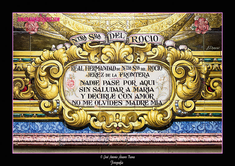 Detalle del Retablo cerámico de Nuestra Señora del Rocio (Convento de Santo Domingo)