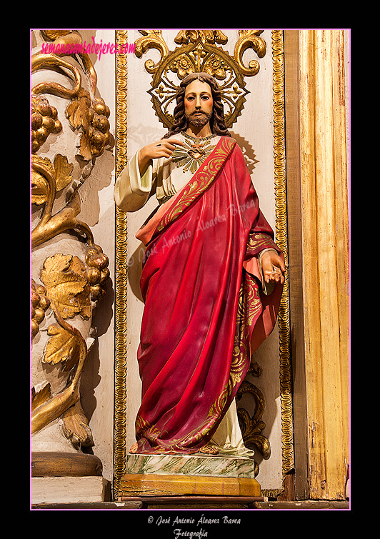 Sagrado Corazón de Jesús (Retablo de Santa Catalina de Siena - Iglesia Conventual Dominica de Santo Domingo)