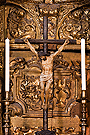 Crucificado en el manifestador (Retablo Mayor - Iglesia Conventual Dominica de Santo Domingo)