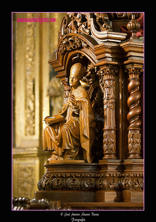 Imagen de San Gregorio Magno, Padre de la Iglesia (Capilla lateral derecha del frontal del paso del Santísimo Cristo del Perdón) 