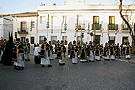 Cuerpo de Acólitos del paso de la Urna de la Hermandad del Santo Entierro con 18 ciriales