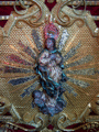 Imagen de la Inmaculada en el respiradero frontal del Paso de Misterio del Santísimo Cristo de la Clemencia