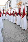 Tramo de nazarenos de la Hermandad de la Paz de Fátima