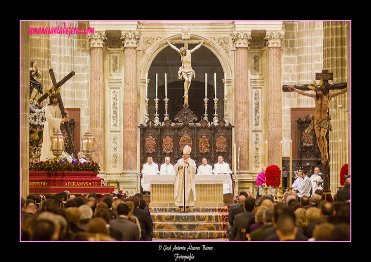 Pontifical y lectura del decreto de erecciones canónicas de las Hermandades de Nuestro Padre Jesús de la Salud y Santísimo Cristo de la Sed en la Santa Iglesia Catedral (12 de enero de 2013)