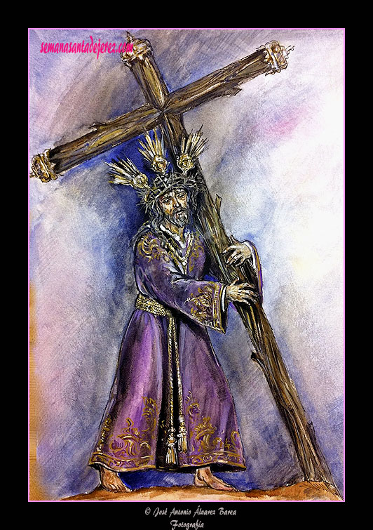 Boceto de la futura imagen de Nuestro Padre Jesús de la Salud, realizado por el imaginero Fernando Aguado