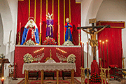 Altar de Cultos del Quinario al Santísimo Cristo de las Almas (Hermandad Sacramental de Santiago (Capilla del Asilo de San José (Jerez de la Frontera (Cádiz) (25 de febrero al 1 de marzo de 2014). 