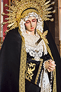 Besamanos de María Santísima del Dolor y Sacrificio (Iglesia Mayor Prioral) (El Puerto de Santa María - Cádiz). Viernes de Dolores, 11 de abril de 2014