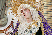 Besamanos de Nuestra Señora de la Esperanza del Calvario (Iglesia de Nuestra Señora del Carmen) (Rota - Cádiz). 5 de abril de 2014