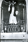 Año 1972. La imagen de Cristo Rey en su hornacina de la Capilla del Colegio de San José (Foto: Anónima).