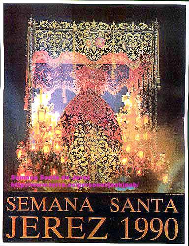 Cartel anunciador de la Semana Santa de Jerez. Año 1990