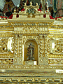 Capilla-Hornacina con la  imagen de la Inmaculada en el frontal del Paso de la Entrada Triunfal en Jerusalén