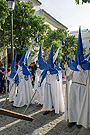 Presidencia de las Banderas de la Virgen de la Hermandad de Cristo Rey en su Triunfal Entrada en Jerusalén