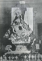 Paso de Nuestra Señora de las Angustias en el año 1940. La imagen del Señor es la antigua, que fue posteriormente sustituida. Se venera esta imagen en la casa de la Hermandad.