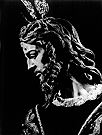 Sereno perfil de Nuestro Padre Jesús de la Sagrada Cena. La foto está tomada a principios de los años 80 del siglo XX (Foto: Diego Romero)