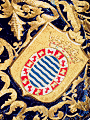 Escudo de Jerez bordadoi en el manto de salida de Santa María de la Paz