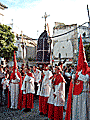 Cruz Parroquial con manguilla de la Hermandad de la Cena