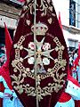 Detalle del Estandarte de la Hermandad de la Cena