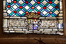 Detalle de las vidrieras de la capilla de Santa María de la Paz (Iglesia de San Marcos)
