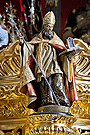 Imagen de San Agustín en el frontal de la canastilla del Paso de Misterio del Santísimo Cristo del Amor