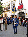 Agrupación Musical San Juan, de Jerez, tras el paso del Nazareno Cautivo de la Hermandad del Cristo del Amor