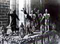 Paso primitivo de la Sagrada Flagelaci&oacute;n. Los dos romanos, con algunos retoques, van ahora en el paso del Cristo del Amor (Foto: Manuel Pereiras Pereiras)