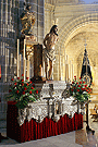 Altar de Cultos al Señor de la Sagrada Flagelación en la Catedral para el Triduo con motivo del 250º Aniversario de la Imagen. (Foto: Jose A.Alvarez Barea)