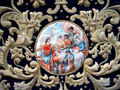 Detalle del bordado del faldón lateral del Paso de Palio de María Sanísima de la Amargura