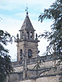 Torre de la fachada principal de la Iglesia Parroquial de Santiago